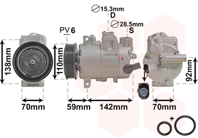 Van Wezel Airco compressor 0300K270