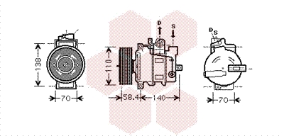 Airco compressor Van Wezel 0300K274