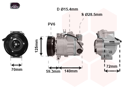 Airco compressor Van Wezel 0300K313