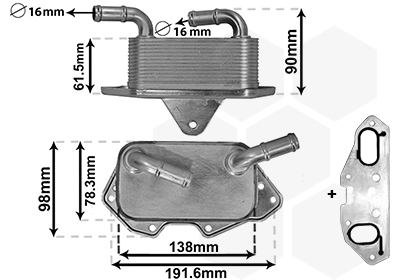 Van Wezel Oliekoeler motorolie 03013703