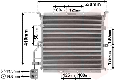 Airco condensor Van Wezel 06005148