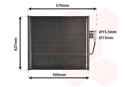 Airco condensor Van Wezel 06005192