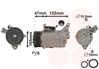 Airco compressor Van Wezel 0600K076