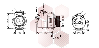 Airco compressor Van Wezel 0600K331