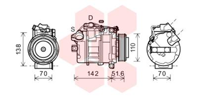 Airco compressor Van Wezel 0600K427