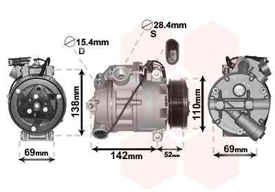Airco compressor Van Wezel 0600K442