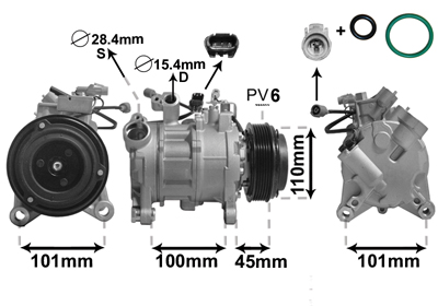 Van Wezel Airco compressor 0600K499