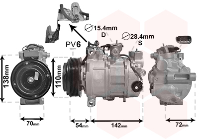 Airco compressor Van Wezel 0600K551