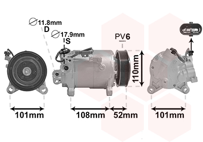 Airco compressor Van Wezel 0600K566