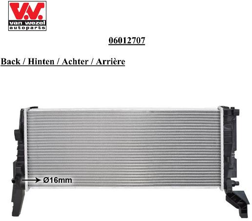 Van Wezel Radiateur 06012707