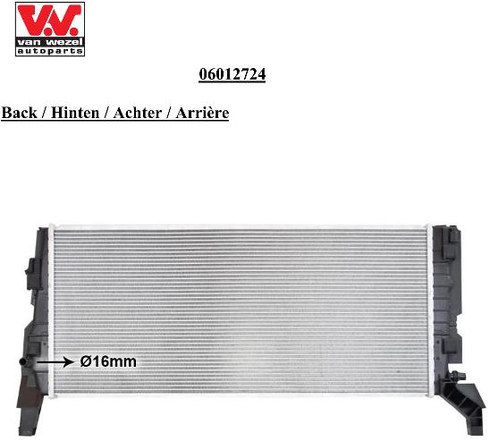 Van Wezel Radiateur 06012724