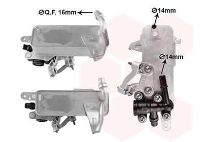 Oliekoeler, automatische transmissie Van Wezel 06013747