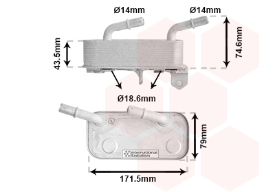 Oliekoeler motorolie Van Wezel 06013753