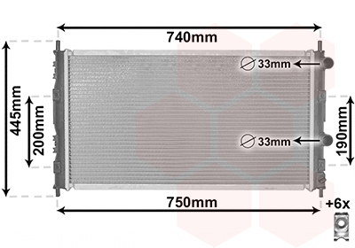 Radiateur Van Wezel 07002076