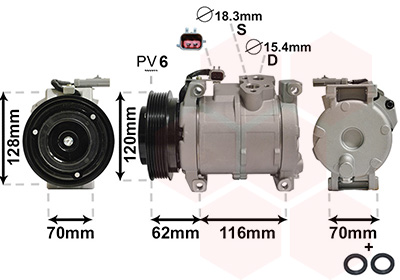 Van Wezel Airco compressor 0700K109