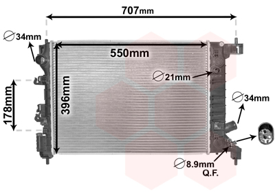 Van Wezel Radiateur 08002047