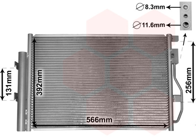 Airco condensor Van Wezel 08005048