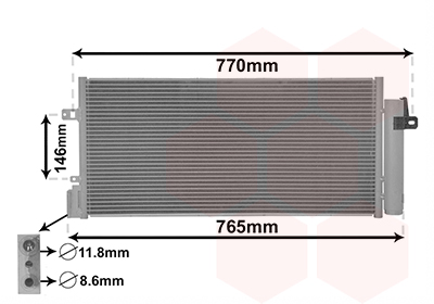 Airco condensor Van Wezel 08005062