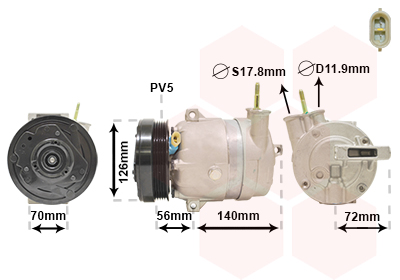 Airco compressor Van Wezel 0800K066