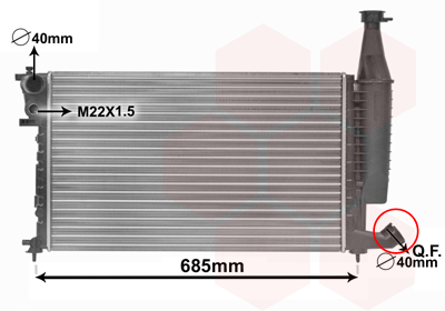 Radiateur Van Wezel 09002168