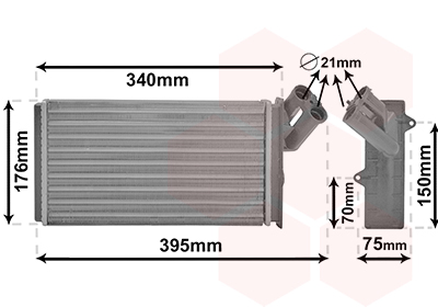 Kachelradiateur Van Wezel 09006129