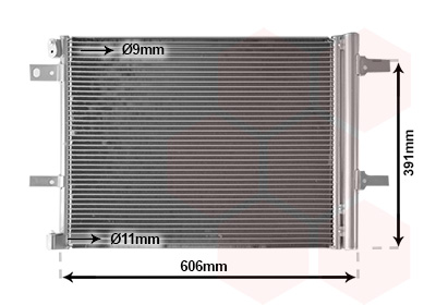 Airco condensor Van Wezel 09015704