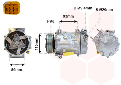 Airco compressor Van Wezel 0901K706