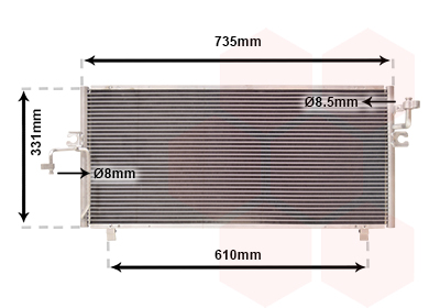 Airco condensor Van Wezel 13005182