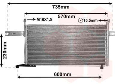 Airco condensor Van Wezel 13005194