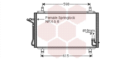 Airco condensor Van Wezel 13005329