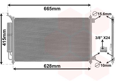 Airco condensor Van Wezel 13015251