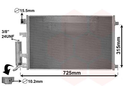 Airco condensor Van Wezel 13015702