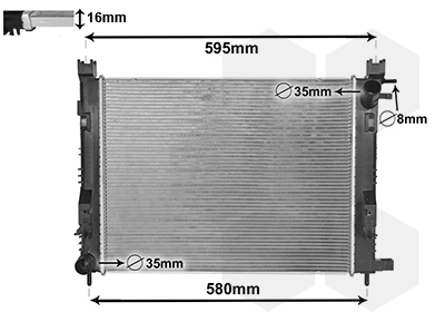 Radiateur Van Wezel 15002007