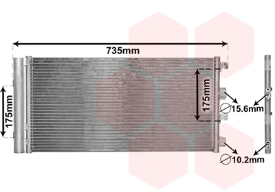 Airco condensor Van Wezel 15005004