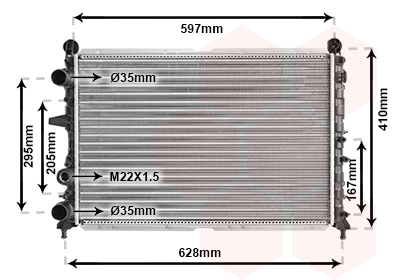 Radiateur Van Wezel 17002095