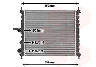 Radiateur Van Wezel 17002201