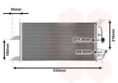 Airco condensor Van Wezel 17005205