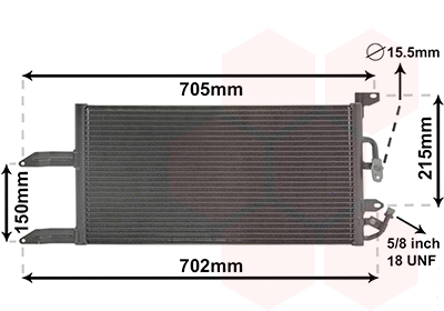 Airco condensor Van Wezel 17005215