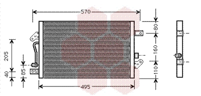 Airco condensor Van Wezel 17005241