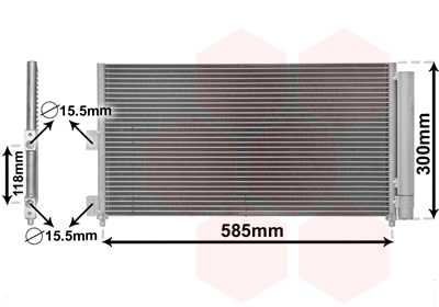 Airco condensor Van Wezel 17005289