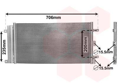 Airco condensor Van Wezel 17005342