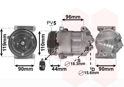 Airco compressor Van Wezel 1700K407