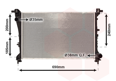 Radiateur Van Wezel 17012709