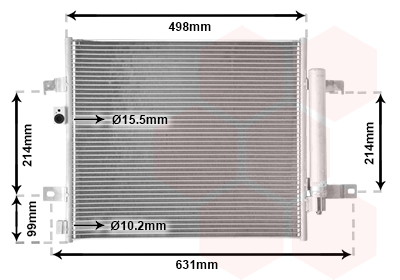 Airco condensor Van Wezel 17015703