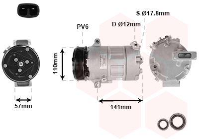 Van Wezel Airco compressor 1701K704