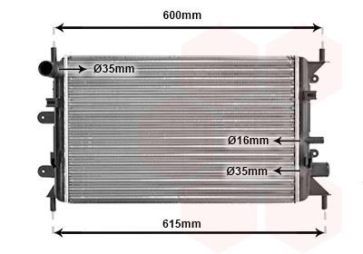 Radiateur Van Wezel 18002149