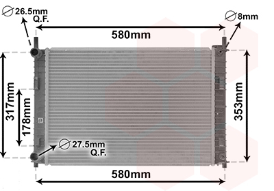 Radiateur Van Wezel 18002326