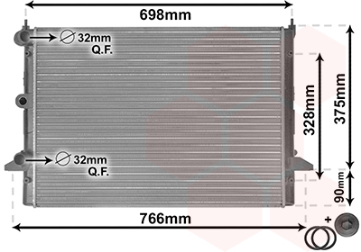 Radiateur Van Wezel 18002396