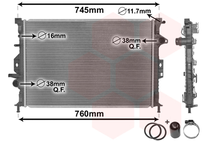 Radiateur Van Wezel 18002425