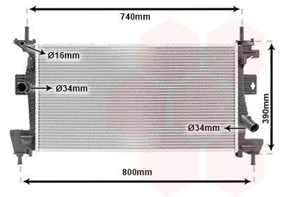 Radiateur Van Wezel 18002475